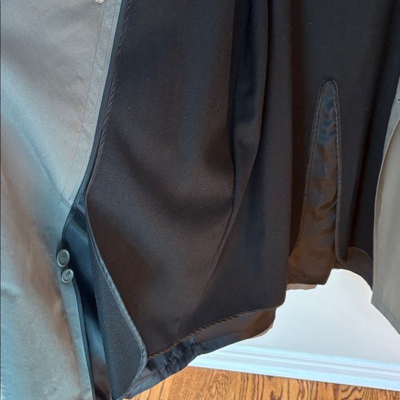 Jones New York Trench Coat Wool Liner Green Grey Size 46R - Picture 6 of 15